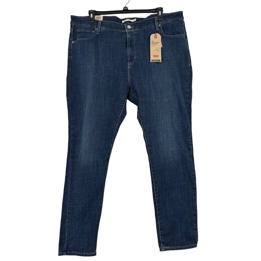 Levi's 721 High Rise Skinny Jeans Size 24W Medium Wash Stretch Denim Sculpt
